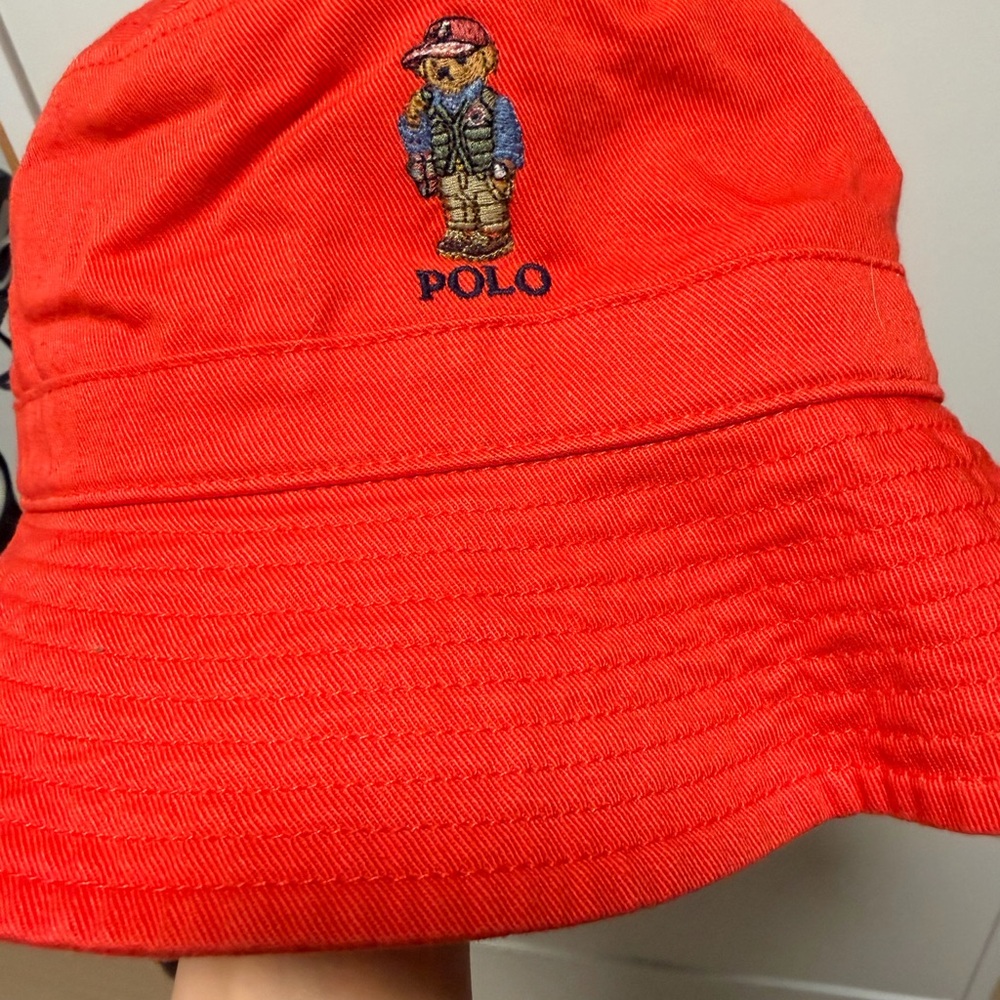 Polo Ralph Lauren Bright Red Bucket Hat women’s XS/S - youth one size